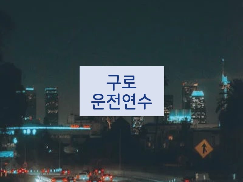 구로운전연수 후기