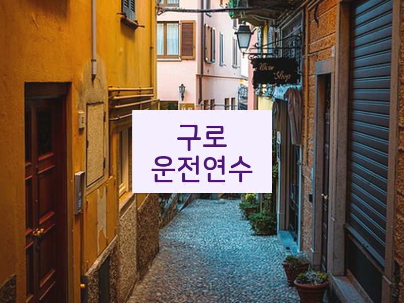 구로운전연수 후기