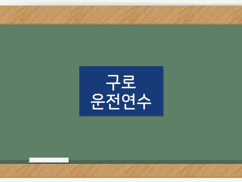 구로운전연수 후기