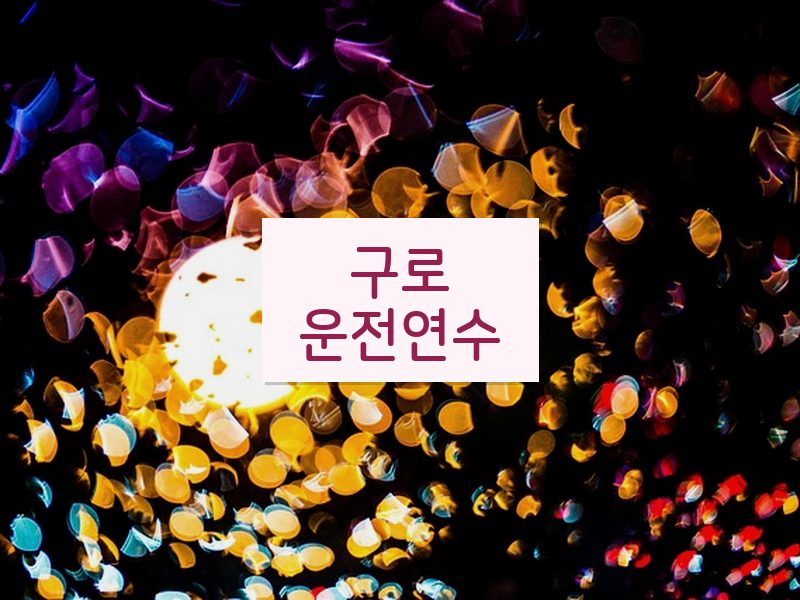 구로운전연수 후기