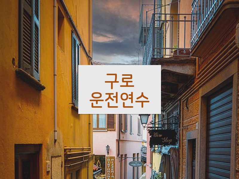 구로운전연수 후기