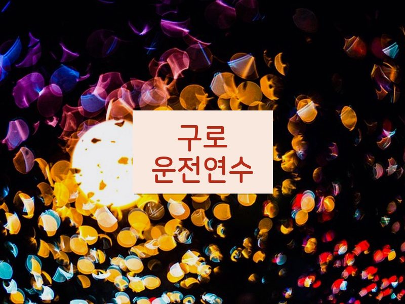 구로운전연수 후기