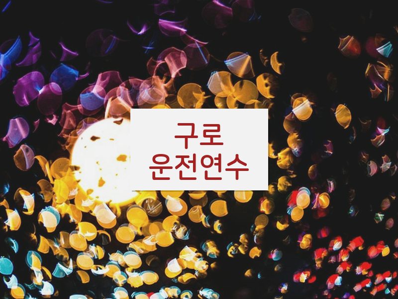 구로운전연수 후기