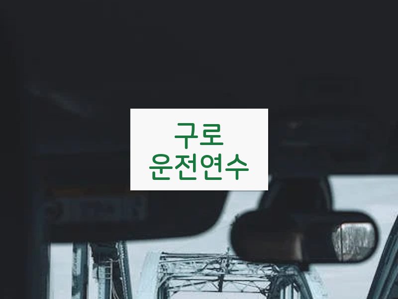 구로운전연수 후기