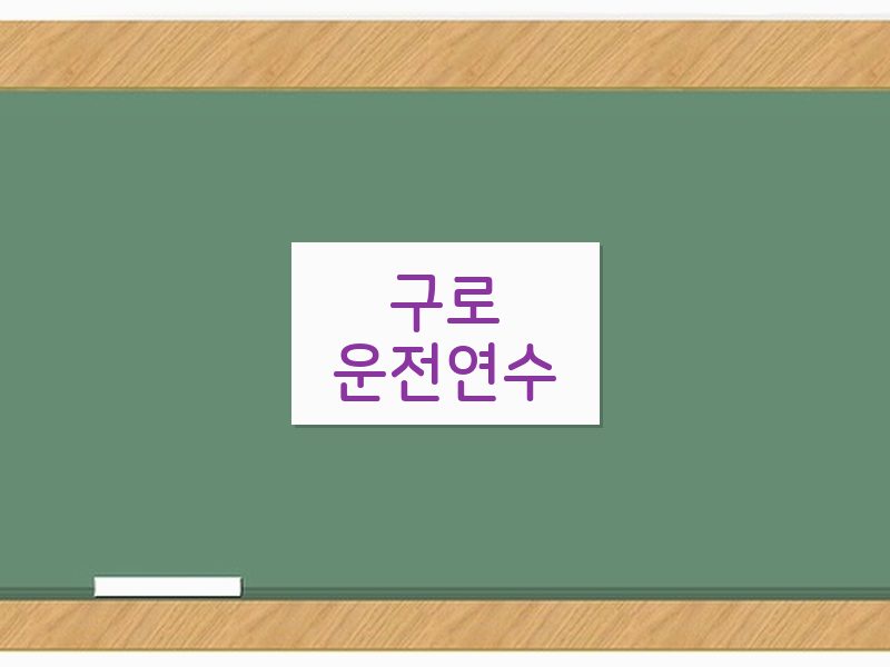 구로운전연수 후기