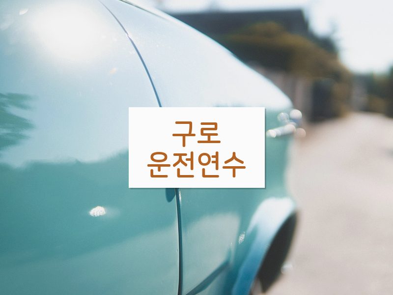 구로운전연수 후기
