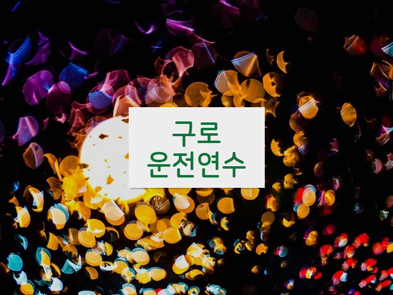 구로운전연수 후기